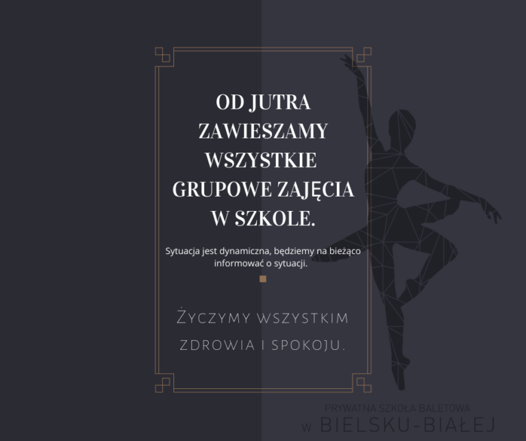 Zawieszamy zajęcia!