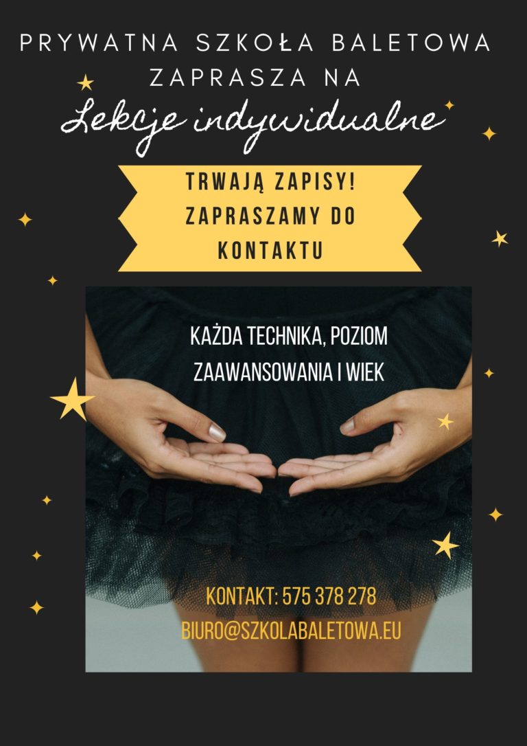 Rozpoczynamy zajęcia indywidualne!