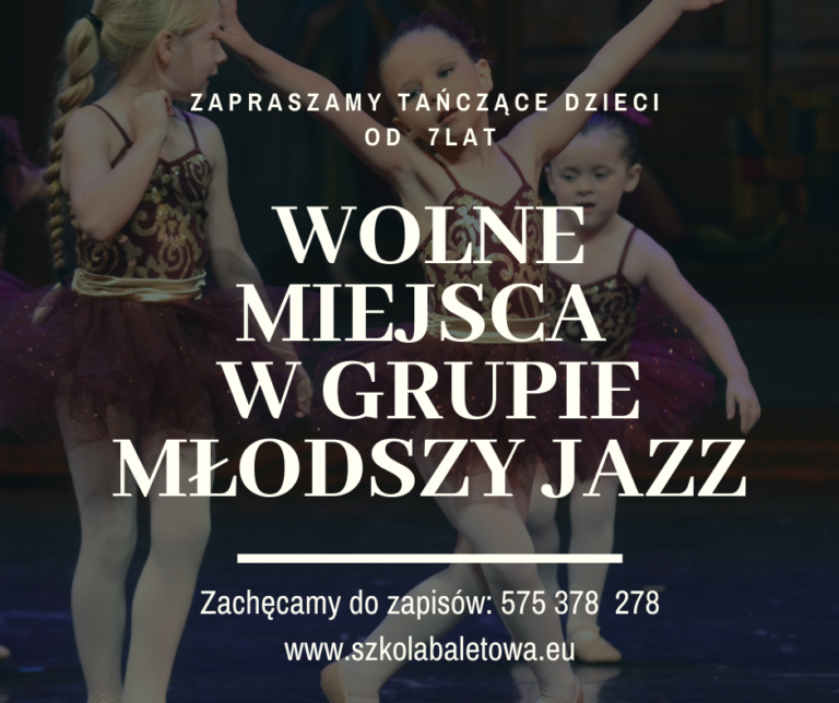 Zapraszamy dzieci do grupy Młodszy Jazz!