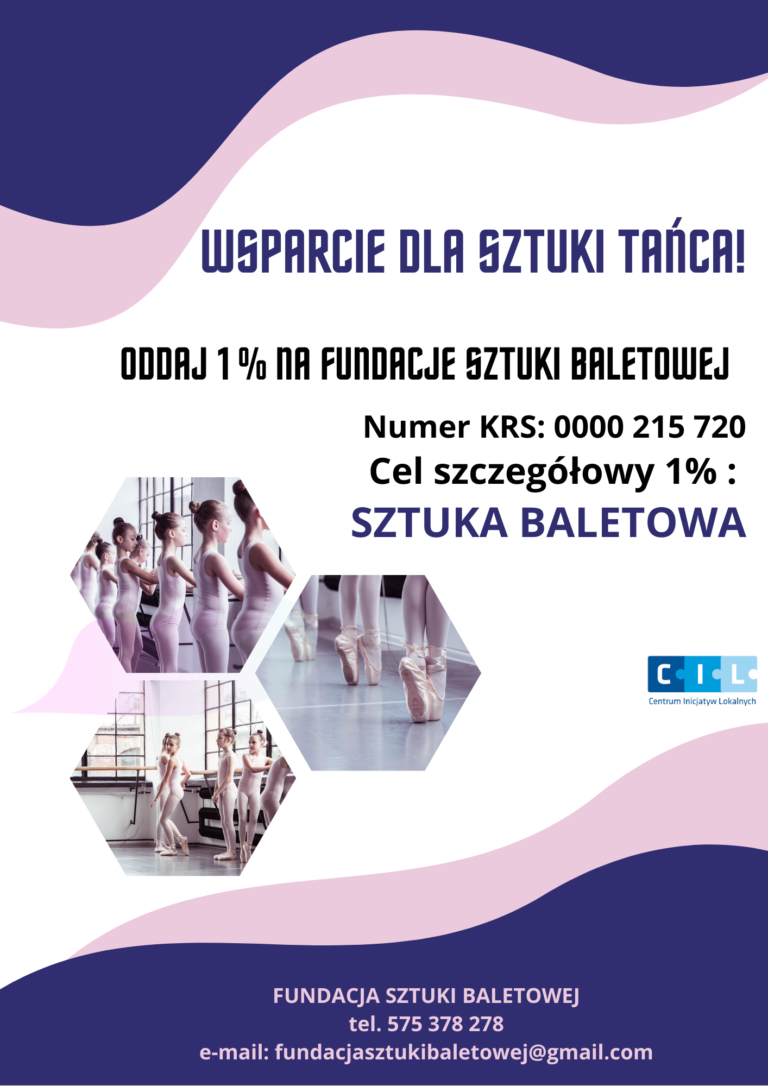 Wsparcie 1% Fundacji Sztuki Baletowej