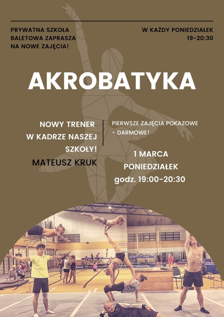 NOWE ZAJĘCIA Z AKROBATYKI!