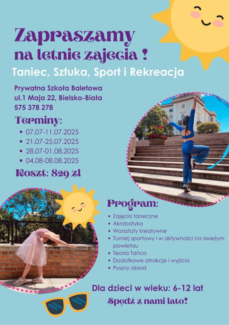 Wakacyjne zajęcia taneczno-artystyczne!